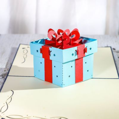 Foreign Trade 3D Stereoscopic Greeting Cards Handmade Paper Carving Birthday Gift Greeting Card Logo Three-Dimensional Creativity Paper Carving Thank-You Card