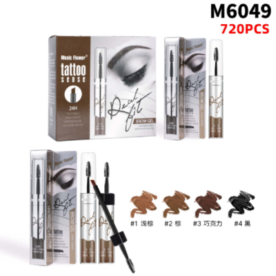 Musicflower4 Color Eyebrow Cream Matte Not Smudge Long Lasting Eyebrow Hair Styling Cream Eyebrow Pencil Mascara