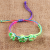 Popular Korean Hand-Woven Polymer Clay Flower Bracelet Colorful Braided Rope Rainbow Bracelet