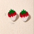 Emulational Fruit Strawberry Slice Shape Stud Earrings Summer Little Fresh Cute Earrings Women