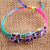 Popular Korean Hand-Woven Polymer Clay Flower Bracelet Colorful Braided Rope Rainbow Bracelet