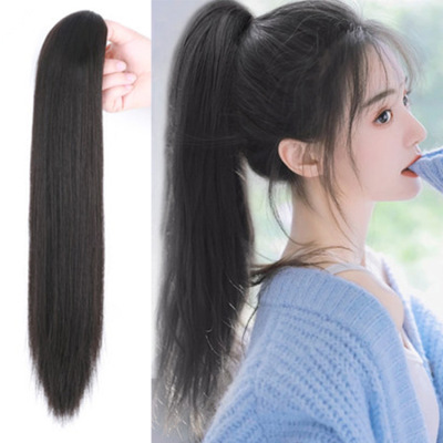 Grip Ponytail Wig Female Long Straight Hair High Ponytail Braid Realistic Invisible Ponytail Claw Long Ponytail