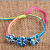 Popular Korean Hand-Woven Polymer Clay Flower Bracelet Colorful Braided Rope Rainbow Bracelet