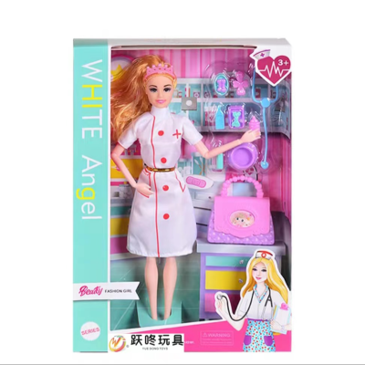 22cm 11.5 Inch Thigh Joint Hand Nurse Barbie Doll Accessories Plastic Bag Color Give as Gifts