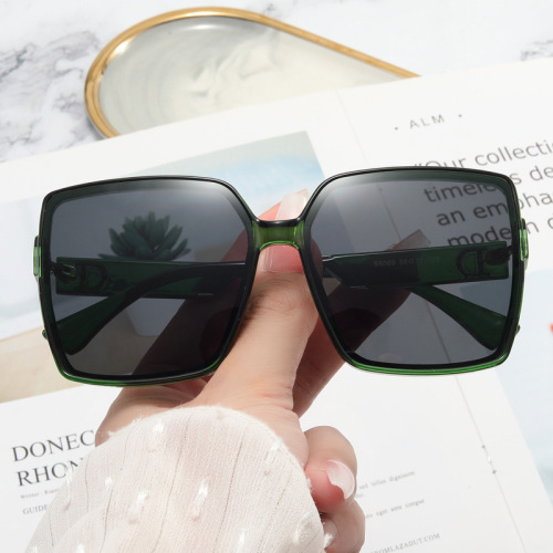 New D Fashion Box Internet Celebrity Sunglasses Retro Large Frame Sun Protection Sunglasses Female Little Red Book Sunglasses Ins