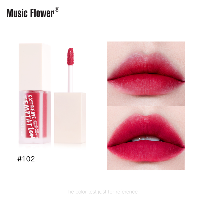Music Flower Matte Lip Gloss Lip Gloss Liquid Lipstick No Stain on Cup Matte Lip Gloss Makeup Factory Direct Sales 02