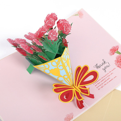 Factory Direct Sales 3D Greeting Card Mother's Day Greeting Card Paper Carving Greeting Card Decoration Gift Stereoscopic Card Creative Blessing Card