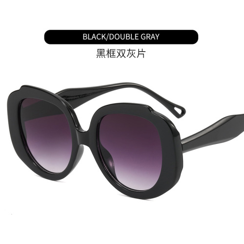 Foreign Trade New Square round Frame Sunglasses European and American Style Cross-Border Fashion Large Rim Sunglasses UV-Proof Sun Glasses