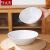 Opal Glassware White Jade Porcelain Tempered Glass Porcelain Corrugated Bowl Soup Bowl Pure White Spare Parts Household Bowl Tableware