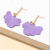 Korean Style Taro Purple Flower Earrings for Women Ins Fairy Temperamental Earrings Hong Kong Style Personalized Earrings