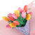 Tulip Bouquet 3D Greeting Card Paper Carving Creative Blessing Message Card Send Mother Card Gift Factory Wholesale