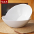 Opal Glassware White Jade Porcelain Tempered Glass Porcelain Corrugated Bowl Soup Bowl Pure White Spare Parts Household Bowl Tableware
