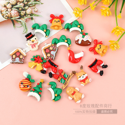 Christmas Series DIY Resin Accessories Phone Case Stationery Box Gloves Hairpin Ornament Accessories Hair Accessories Headdress Material