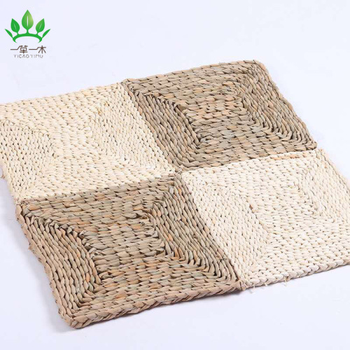 in stock diy grass mat corn husk cushion bedroom cushions handmade straw woven carpet floor mat papyrus japanese-style floor mat