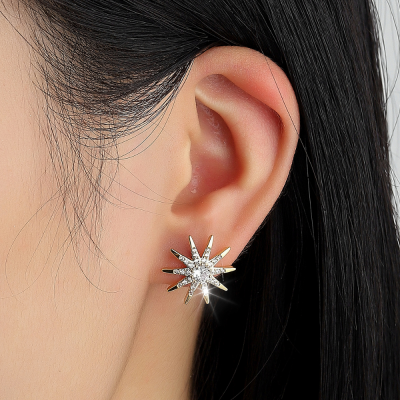 Fashionable and Exquisite 925 Silver Pin Earrings New Studs A336fashion Jersey