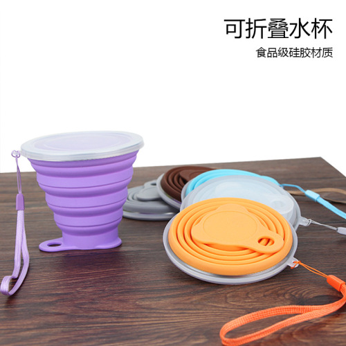 amazon hot selling outdoor creative ultra-thin travel bottle new custom folding kettle wholesale silicone water bottle