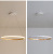 Modern LED Ring Pendant Lamp Rubber Wood Frame Ceiling Light Fixture For Dining Room Coffee Bar