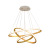 Modern LED Ring Pendant Lamp Rubber Wood Frame Ceiling Light Fixture For Dining Room Coffee Bar