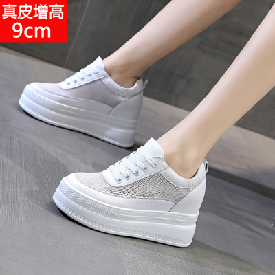 Trendy Sunday 2022 New Platform Women's Shoes Mesh Surface White Shoes Casual Sneakers