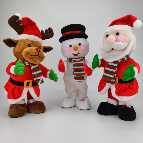 dancing santa claus dancing snowman dancing elk