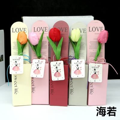 Factory Wholesale Teacher's Day Gift Single Tulip Soap Flower Artificial Flower Mother's Day Gift