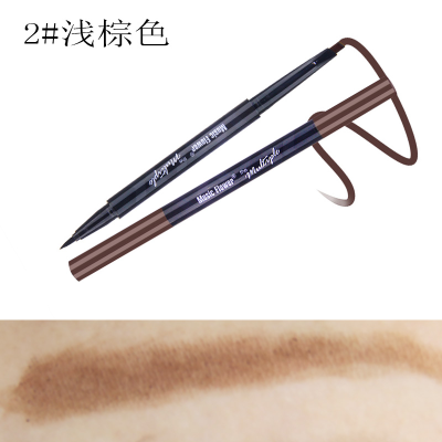 Music Flower Waterproof Non-Blooming Dry Temptation Sweat-Proof Cosmetics Manufacturer Double-Headed Eyebrow Pencil Eyeliner