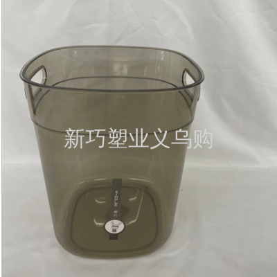 Trash Can Transparent Bedroom Nordic Style Transparent Toilet Pail Simple Office Home Wastebasket Living Room and Toilet Modern