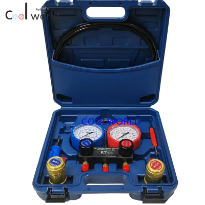 high quality R744 manifold gauge set with R744 quick coupler for Maybach Benz special pressure gauge 