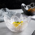 Xinjiang Japanese Style Golden Trim Hammered Glass Bowl Creative Ice Cream Fruit Salad Bowl Creative Ins Clear Glass Bowl