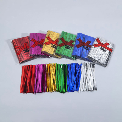 Spot Gold and Silver Color Tie Wire Candy Bread Dessert Grocery Bag Sealing Tie Rope Daily Necessities Binding Tie
