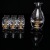 Gold Foil Crystal Spirit Glass Household Wine Decanter Shooter Glass Wine Cup White Liquor Jug Six Cups Per Pot Gift Box
