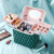 Simple Fashion Plaid Four-Open Cosmetic Case Portable Cosmetics Storage Box Travel Travel Portable Cosmetic Bag