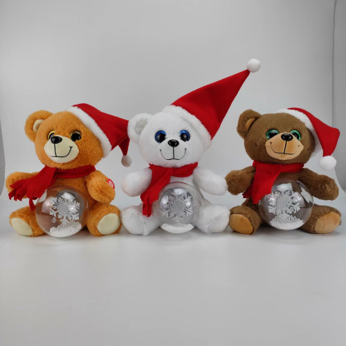 electric plush toy glowing singing lights christmas toy bear christmas bear cute plush christmas doll bear
