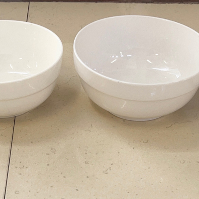 8-Inch Ceramic Bowl, White Bowl, Ceramic Bowl, Rice Bowl