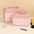 New Classic Style Cosmetic Bag Simple Three-Dimensional Zipper Cosmetic Bag Portable Women's Portable Cosmetic Storage Bag