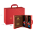 Double Leather Box Red Wine Box Wine Gift Box Yiwu Packaging Box Custom Logo Wine Crate with Wine Set Red Wine Box