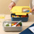 Single-Layer Plastic Divided Lunch Box Microwave Oven Adult Student Lunch Lunch Box Portable Canteen Lunch Box