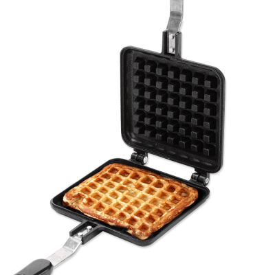 Hz434 Waffle Mold Focus on Manufacturing Export Square Non-Stick Cast Aluminum Waffle Pan Baking Pan Logo