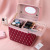 Korean Fashion Push-Pull Portable Cosmetic Bag Portable Simple Dressing Table Large-Capacity Cosmetics Storage Box