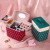 Simple Fashion Plaid Four-Open Cosmetic Case Portable Cosmetics Storage Box Travel Travel Portable Cosmetic Bag