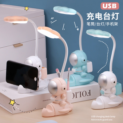 22 New Factory Direct Sales Creative Astronaut USB Charging Table Lamp Bedroom Dorm Small Night Lamp Douyin