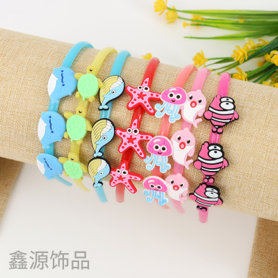 Children's Cartoon Sea World Whale Starfish Headband Hair Band Hair Accessories Headdress Hair Hoop Wholesale Head Accessories