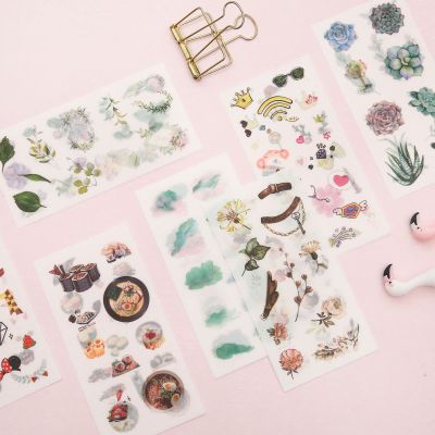 Creative Cute Stickers Cartoon Unicorn Transparent Student Journal DIY Album Mobile Phone Decoration Stickers Wholesale
