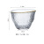 Heat-Resistant Transparent Glass Gold Rim Small Teacup Hammered Tea Cup Master Cup Personal Small Tea Bowl Kung Fu Tea Set