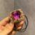 Korean New Luxury Shiny Crystal Diamond Head Rope All-Match Square Heart Hair Rope Rubber Band for Bun Haircut Colorful Crystals Women