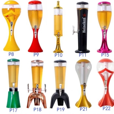 World Cup Wine Cannon Colorful Beer Barrel Column Beer Machine Wine Tower 3L Beer Rack Wine Rack KTV Bar Liquor Divider