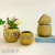 Nordic Style Ceramic Dried Flower Artificial Flower Vase Gold-Plated Golden Flower Holder Dried Flower Vase Creative Ornaments