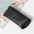 Black Leather PU Soft Bag Snap Button Glasses Case Belt Carrying Foldable Glasses Case Eva Snap Button Leather Bag Box