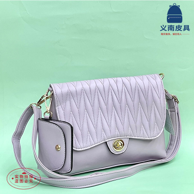 Trendy Women's New Fashion Pleated Small Square Bag 2022 Western Style Portable Messenger Bag Foreign Trade Wholesale