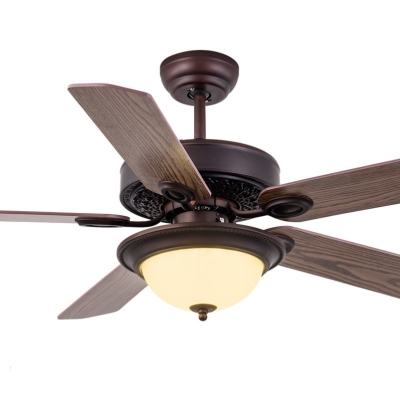 Living Room Dining Room Copper Motor Fan with Lights Simple Decorative Ceiling Fan